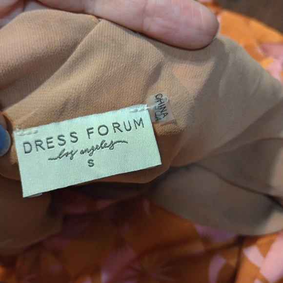 Dress forum celestial print v-neck satin midi dress hippie boho - Picture 6 of 11